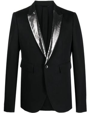 SAPIO Single-Breasted Long-Sleeved Blazer - Black