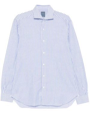Barba Napoli Striped Shirt - Blue