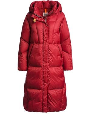 Parajumpers Gewatteerde Jas Met Capuchon - Rood