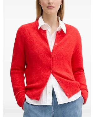 Samsøe & Samsøe Nor Button-Front Knitted Cardigan - Red