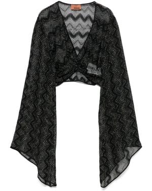 Missoni クロシェニット クロップドトップ - ブラック