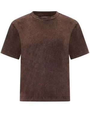 Haikure Nat Marble-effect T-shirt - ブラウン