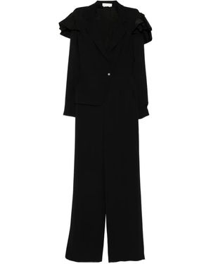 Saiid Kobeisy Ruffled Wrap Jumpsuit - Black