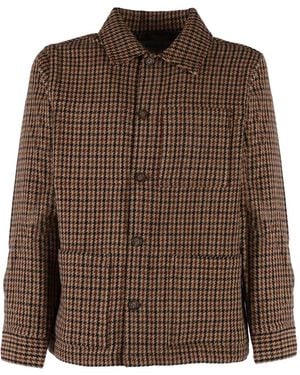 Sebago Houndstooth Button-Fastening Jacket - Brown