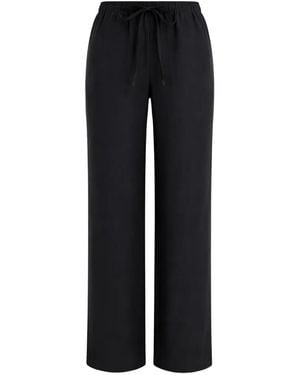 Reformation Olina Linnen Broek Met Trekkoord - Zwart