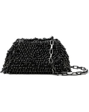 Self-Portrait Clutch Mit Kristallen - Schwarz