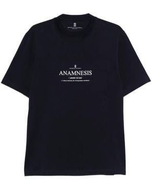 Brunello Cucinelli T-Shirt Met Grafische Print - Blauw