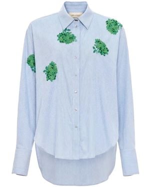 Hellessy Camisa Flo Con Cuentas - Azul
