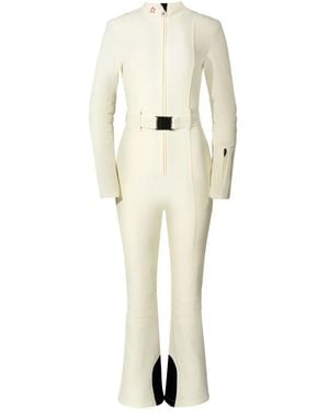 Perfect Moment Belted Zip-Up Ski Suit - Natural