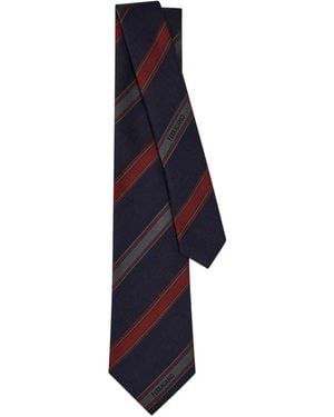 Ferragamo Cravate En Jacquard À Rayures - Blue