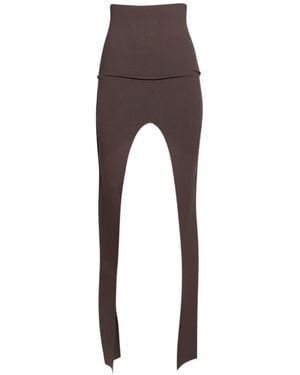 Rick Owens Sliced Skirt - Brown