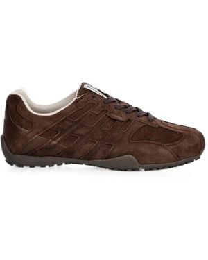 Geox Suede-Panelled Trainers - Brown
