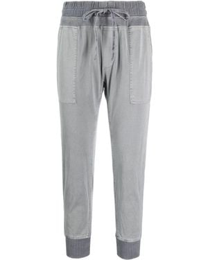 James Perse Mixed Media Tapered-Leg Trousers - Grey