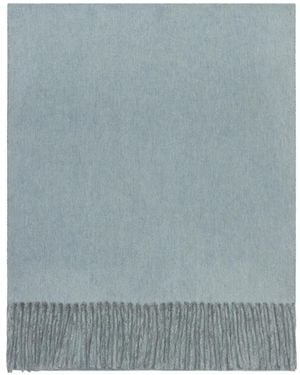 Bompard Origines Double-Sided Fringed Scarf - Blue