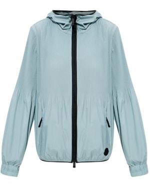 Moncler Logo-Patch Jacket - Blue