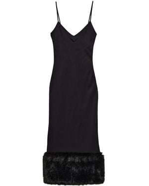 Prada Vestido midi estilo jersey - Negro