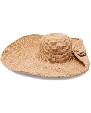 IBELIV Raffia Tassel Hat - Natural
