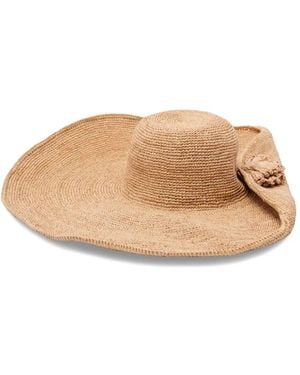IBELIV Raffia Tassel Hat - Natural