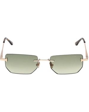 Tom Ford Rimless Rectangle-Frame Sunglasses - Metallic