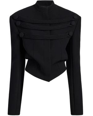 KHAITE Veste York À Broderies Cordes - Noir