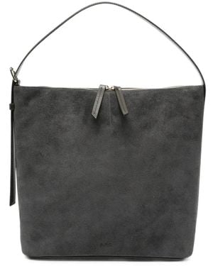 A.P.C. Vera Suede Shoulder Bag - Black