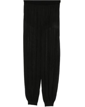 Jonathan Simkhai Sheer-Finish Cuffed Trousers - Black