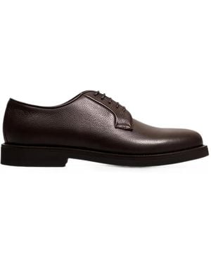 Peserico Chaussures En Cuir Grainé - Brown