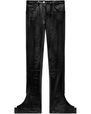 Courreges Cropped Flared Trousers - Black
