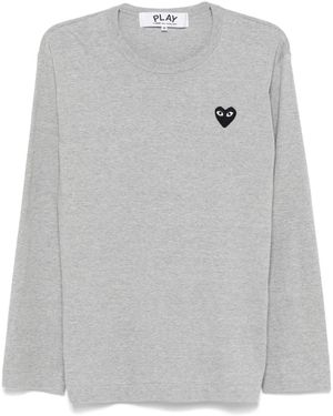 COMME DES GARÇONS PLAY ハートパッチ Tシャツ - グレー