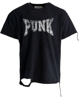 MATIERES FECALES Distressed-Effect T-Shirt - Black