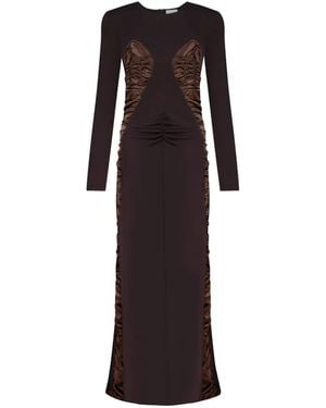 Violante Nessi Mengoni Ruched Gown - Brown
