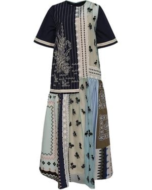 Biyan Kleid mit Einsätzen - Blau