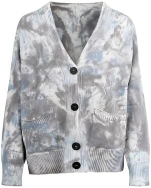 Ploumanac'h Tie-Dye Pocket Cardigan - Grey