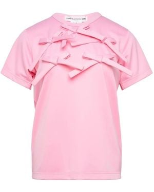 Comme des Garçons Bow-Embellished T-Shirt - Pink