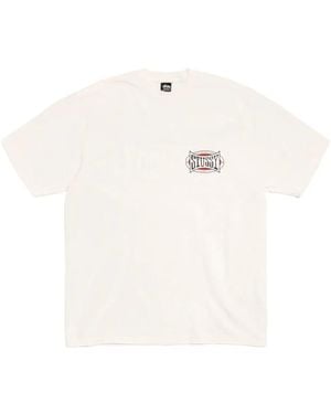 Stussy Logo-Print T-Shirt - White