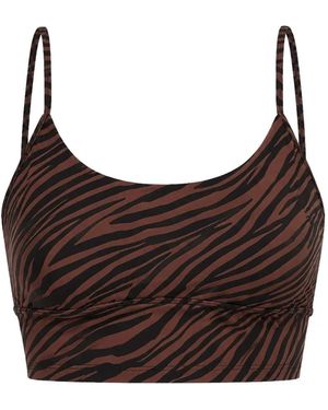Rip Curl Reggiseno Sportivo A Coste Con Stampa - Marrone