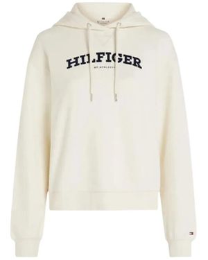 Tommy Hilfiger Logo-Print Hoodie - White