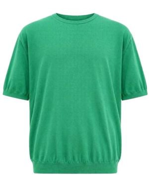 Malo Camiseta De Punto Fino Con Manga Corta - Verde