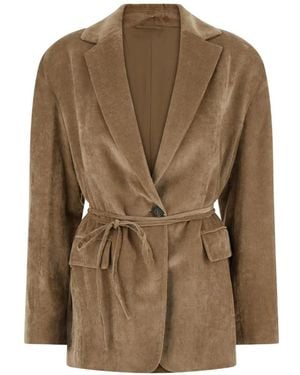 Brunello Cucinelli Blazer Aus Cord - Braun