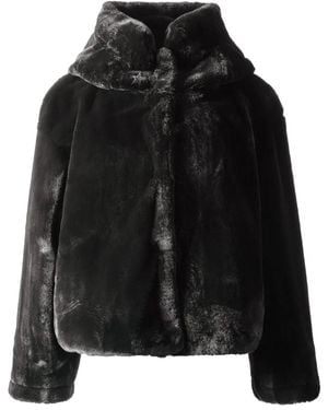 Perfect Moment Faux Fur Hooded Jacket - Black