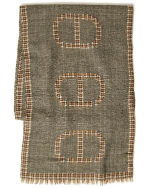 Twinset Checked Scarf - Green