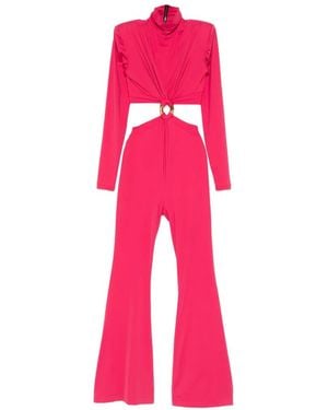 MITILIANE COUTURE Cut-Out Chain-Link Jumpsuit - Pink