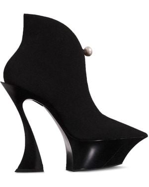 Mugler Stiefel Mit Design-Absatz - Schwarz