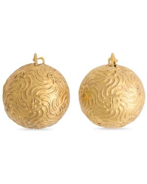 Patou Sphere Engraved Earrings - Natural