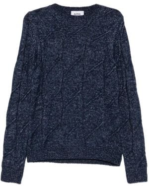 Alpha Studio Maglione Aran Girocollo - Blu