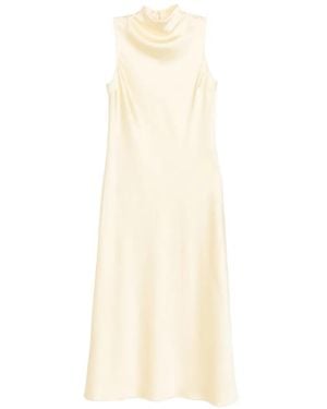 Patrizia Pepe Satin Midi Dress - White