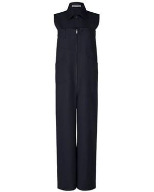 Issey Miyake Zip Sleeveless Jumpsuit - Blue