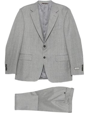 Canali Completo Monopetto Gessato - Grigio