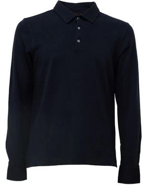 Zanone Long-Sleeve Polo Shirt - Blue