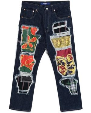 Junya Watanabe Jeans Met Patchwork - Blauw